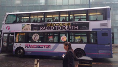 Bus with Greyhound advert